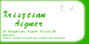krisztian aigner business card