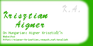 krisztian aigner business card